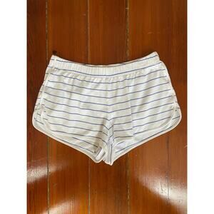 LAKE Pima Cotton Striped Lounge Shorts Women’s Small Blue White